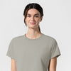 AURA Women's Captivate Crew Neck Tuck-in Scrub Top - Cool Gray