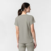 AURA Women's Captivate Crew Neck Tuck-in Scrub Top - Cool Gray