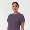 AURA Women's Captivate Crew Neck Tuck-in Scrub Top - Dusk