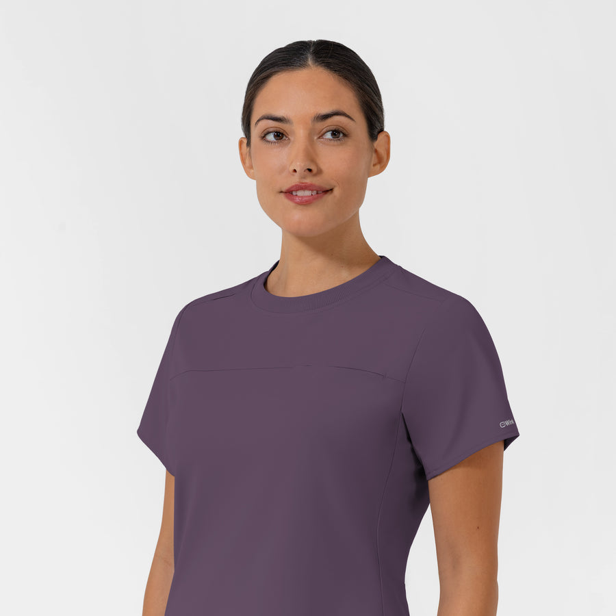 AURA Women's Captivate Crew Neck Tuck-in Scrub Top - Dusk