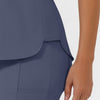 AURA Women's Captivate Crew Neck Tuck-in Scrub Top - Slate Blue