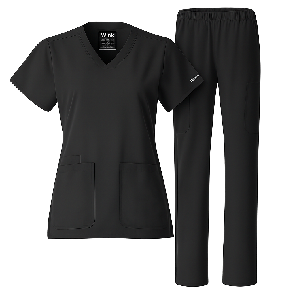 Nurtur Women's V-Neck and Straight Leg Scrub Set