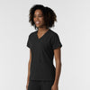 NURTUR Women's V-Neck Scrub Top - Black side