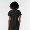 NURTUR Women's V-Neck Scrub Top Black back view