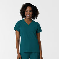NURTUR Women's V-Neck Scrub Top - Caribbean