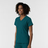 NURTUR Women's V-Neck Scrub Top - Caribbean side