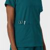 NURTUR Women's V-Neck Scrub Top - Caribbean utility loops