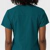 NURTUR Women's V-Neck Scrub Top - Caribbean back view