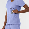 NURTUR Women's V-Neck Scrub Top - Ceil Blue