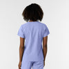 NURTUR Women's V-Neck Scrub Top Ceil Blue back view
