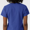 NURTUR Women's V-Neck Scrub Top - Galaxy Blue back detail