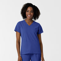 NURTUR Women's V-Neck Scrub Top - Galaxy Blue