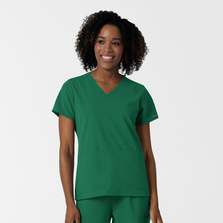 NURTUR Women's V-Neck Scrub Top Hunter