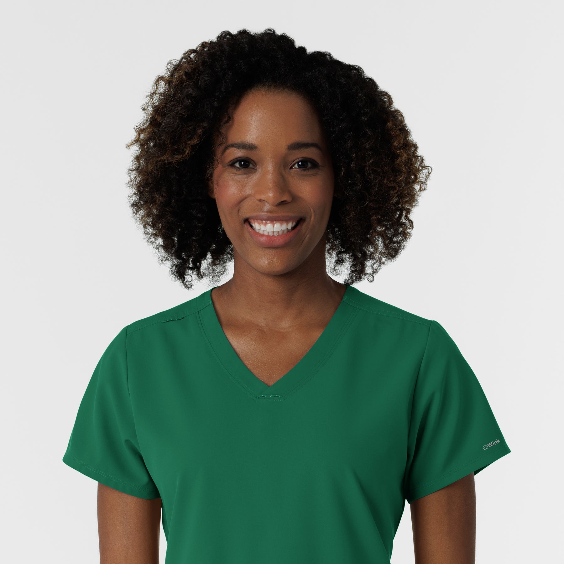 NURTUR Women's V-Neck Scrub Top Hunter front detail