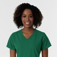 NURTUR Women's V-Neck Scrub Top Hunter front detail