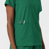 NURTUR Women's V-Neck Scrub Top Hunter back detail
