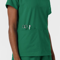 NURTUR Women's V-Neck Scrub Top Hunter back detail