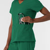 NURTUR Women's V-Neck Scrub Top - Hunter