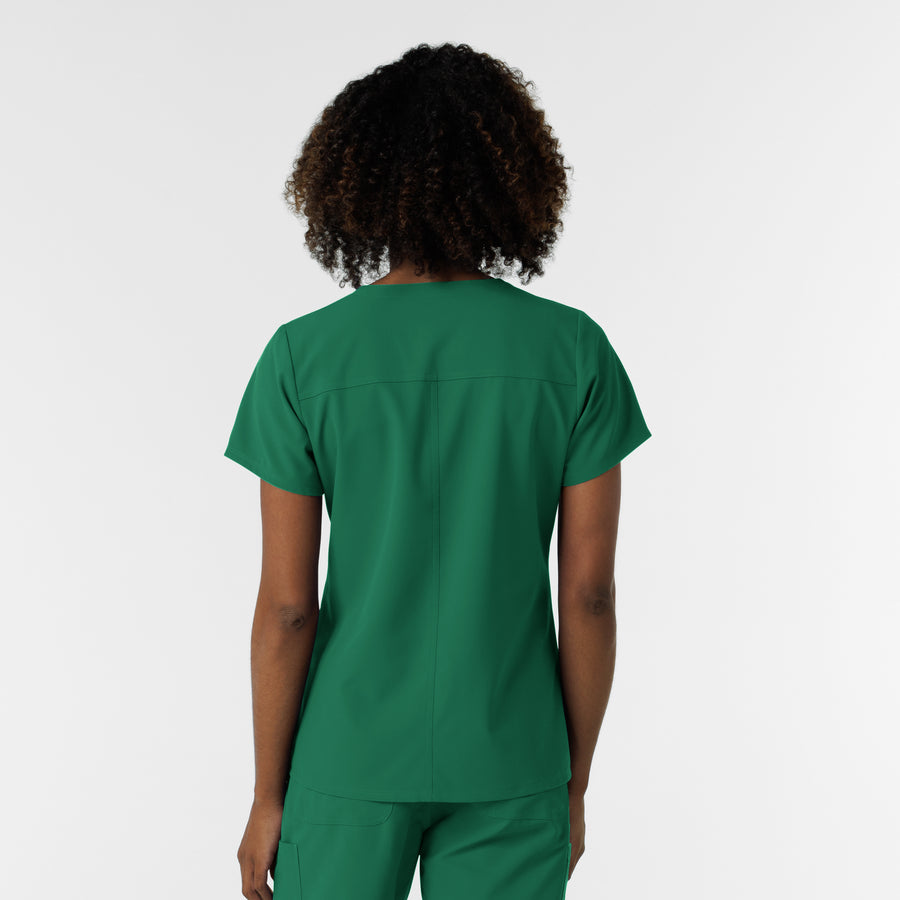 NURTUR Women's V-Neck Scrub Top Hunter back view