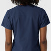 NURTUR Women's V-Neck Scrub Top - Navy back detail