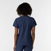 NURTUR Women's V-Neck Scrub Top Navy back view