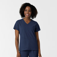 NURTUR Women's V-Neck Scrub Top - Navy
