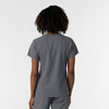 NURTUR Women's V-Neck Scrub Top Pewter back view