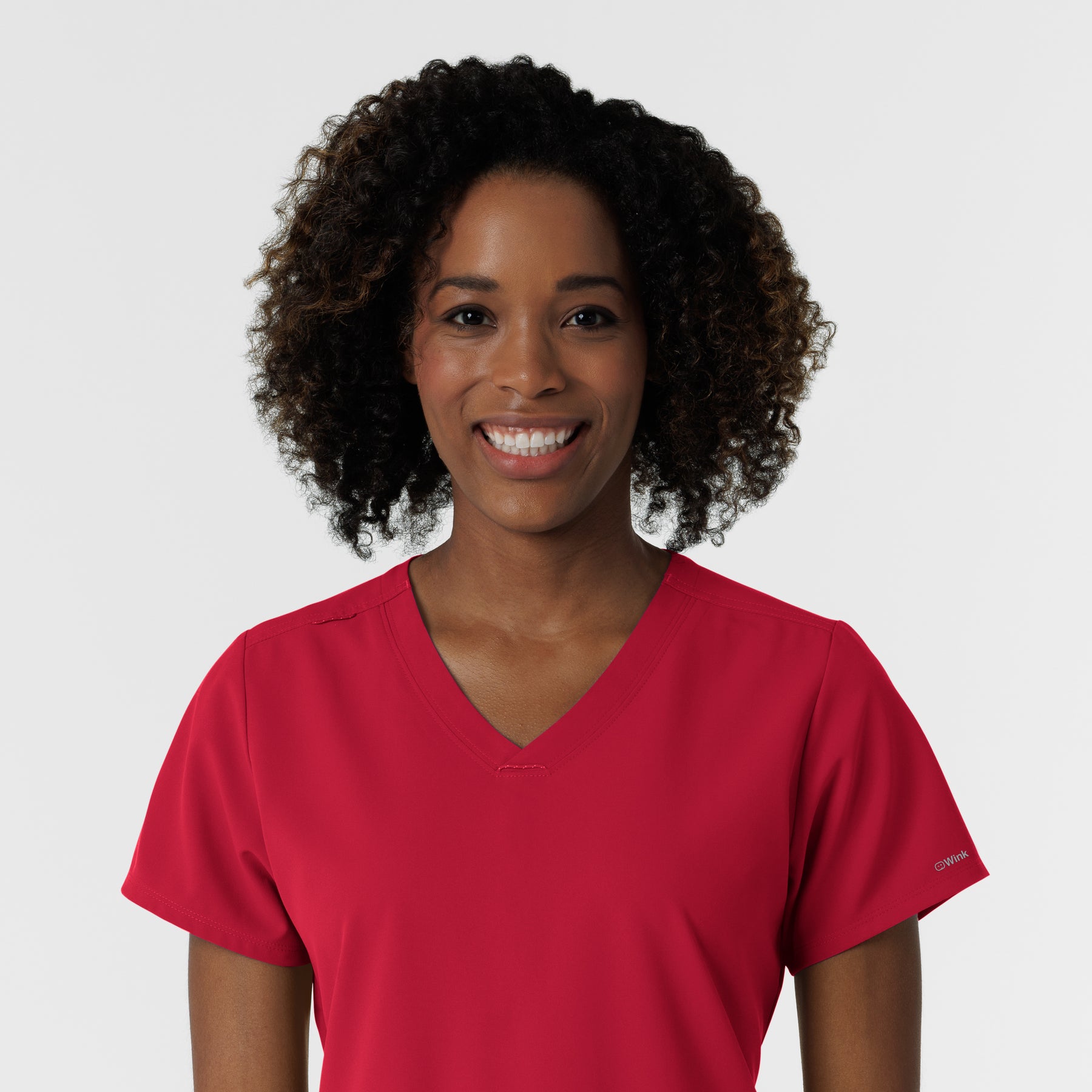 Nurtur Women's V-Neck Scrub Top - Red