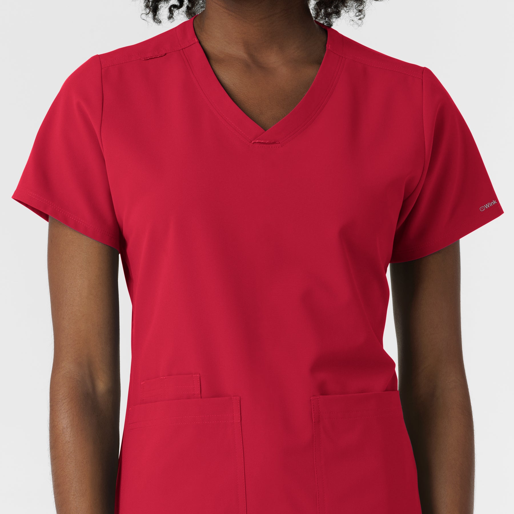 Nurtur Women's V-Neck Scrub Top - Red