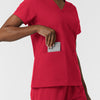 Nurtur Women's V-Neck Scrub Top - Red