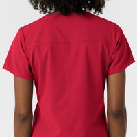Nurtur Women's V-Neck Scrub Top - Red