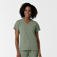 NURTUR Women's V-Neck Scrub Top - Sage