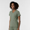 NURTUR Women's V-Neck Scrub Top - Sage side