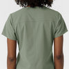 NURTUR Women's V-Neck Scrub Top - Sage back detail