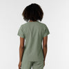 NURTUR Women's V-Neck Scrub Top Sage back view