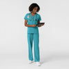 Nurtur Women's Straight Leg Cargo Scrub Pant - Teal Blue