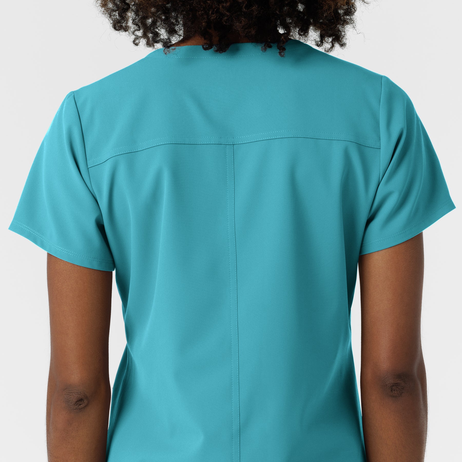 Nurtur Women's V-Neck Scrub Top - Teal Blue