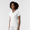 NURTUR Women's V-Neck Scrub Top - White side