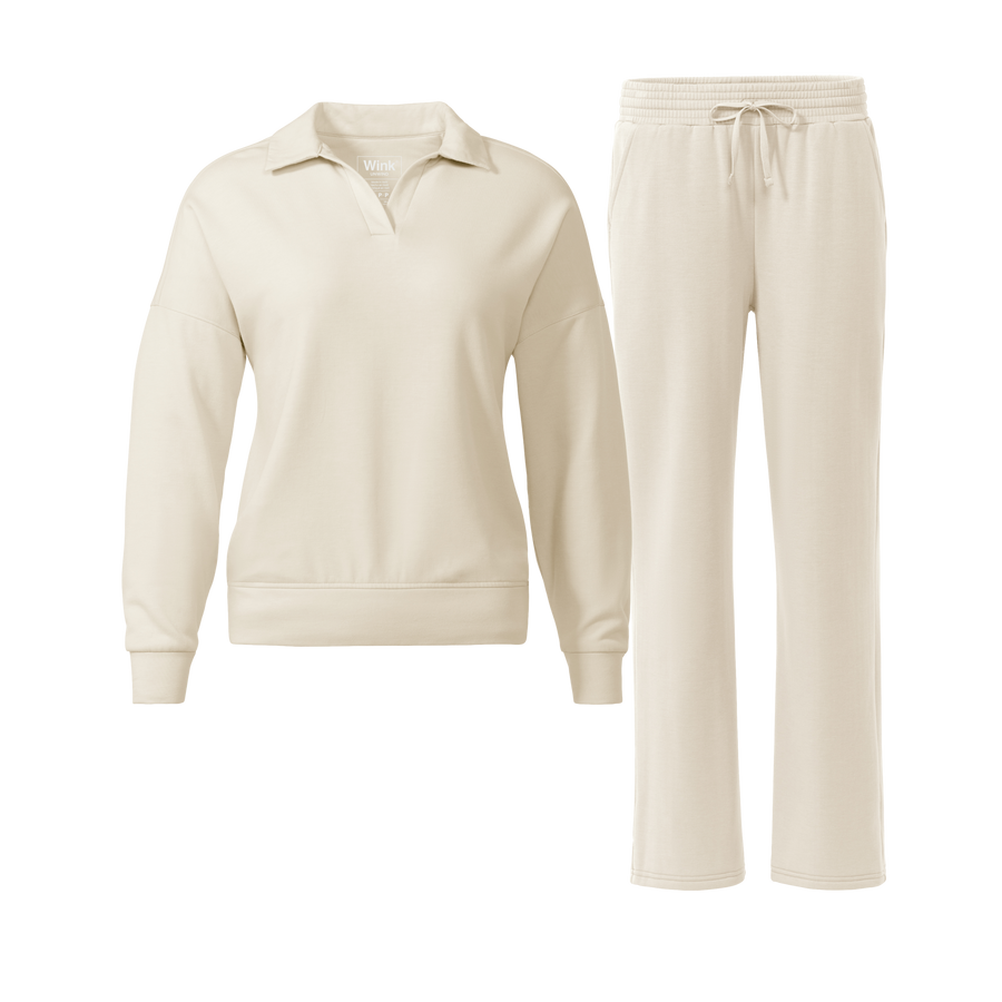 Unwind & Lounge Polo and Wide Leg Set