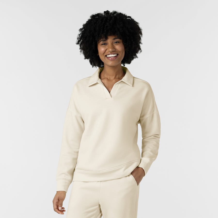 Unwind & Lounge Womens Fleece Pullover Polo – Wink Scrubs Unwind & Lounge Womens Fleece Pullover Polo – Wink Scrubs