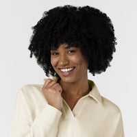 Unwind & Lounge Women's Relaxed Pullover Polo Birch front detail