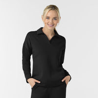 Unwind & Lounge Women's Relaxed Pullover Polo Black