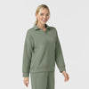 Unwind & Lounge Women's Relaxed Pullover Polo Sage side view
