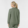 Unwind & Lounge Women's Relaxed Pullover Polo Sage back view