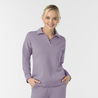 Unwind & Lounge Women's Relaxed Pullover Polo Wisteria