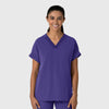 Nova Women's Drop Shoulder Boxy Scrub Top Grape