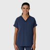 Nova Women's Drop Shoulder Boxy Scrub Top Navy