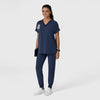 Nova Women's Drop Shoulder Boxy Scrub Top Navy full scrub set