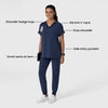 Nova Women's Drop Shoulder Boxy Scrub Top - Navy blue scrub set