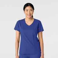 Boundless Women's 2-Pocket V-Neck Scrub Top Galaxy Blue